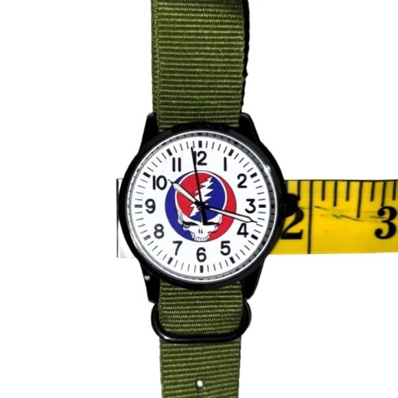 Limited Edition Grateful Dead Analog Watch Green Band Illuminating Hands NWT - Picture 7 of 12